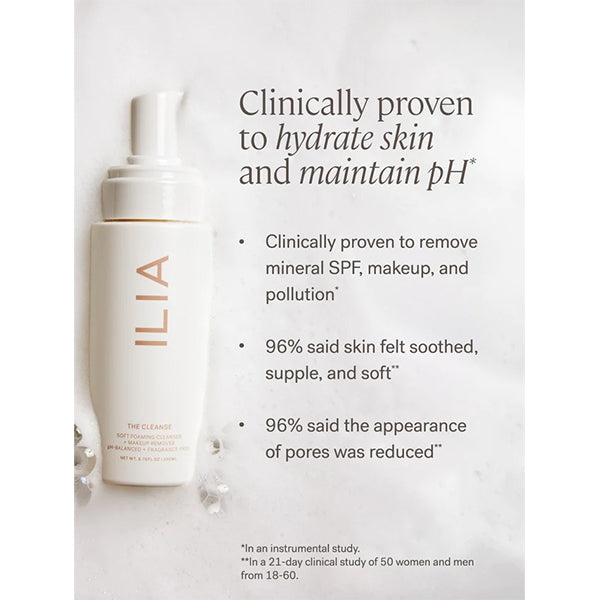 ILIA Beauty - The Cleanse Soft Foaming Cleanser - Product study