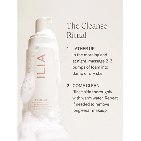 ILIA Beauty - The Cleanse Soft Foaming Cleanser - Product instruction