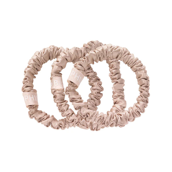 Philip B - Petite Champagne Scrunchie (Set of Three) - Product shot